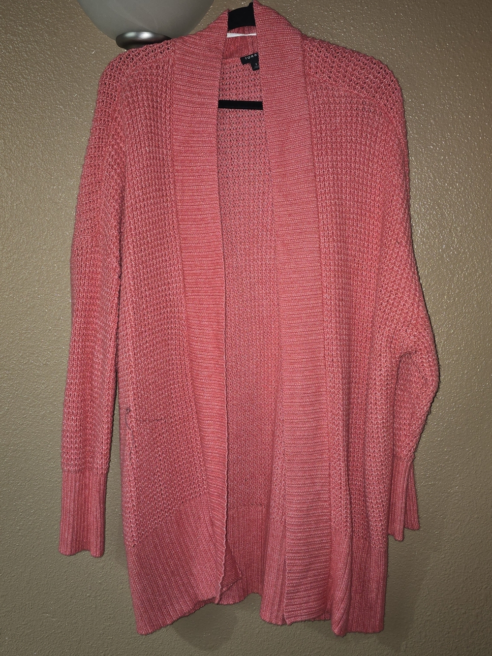 Torrid Coral Open-Front Knit Cardigan SZ 3X
